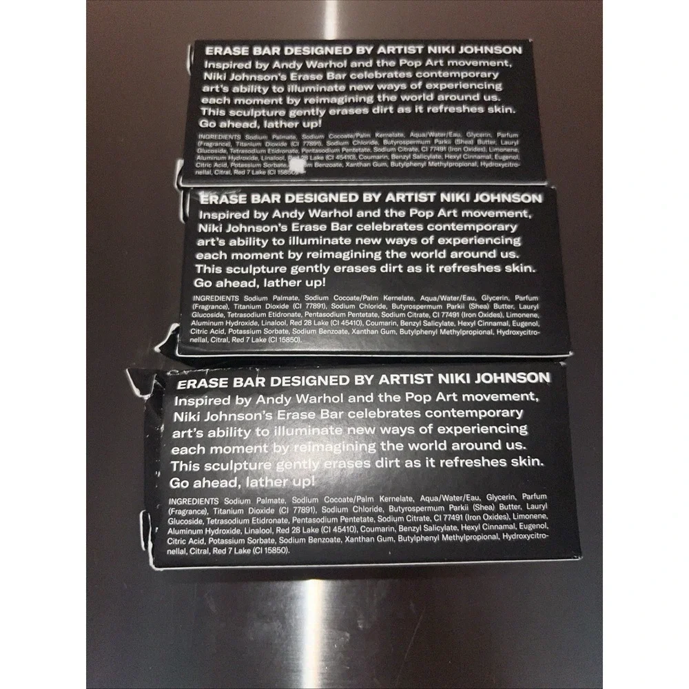 3 Saint Kate Erase‎ Bar Facial Soaps 1.65oz Arts Hotel Rare Collectible New